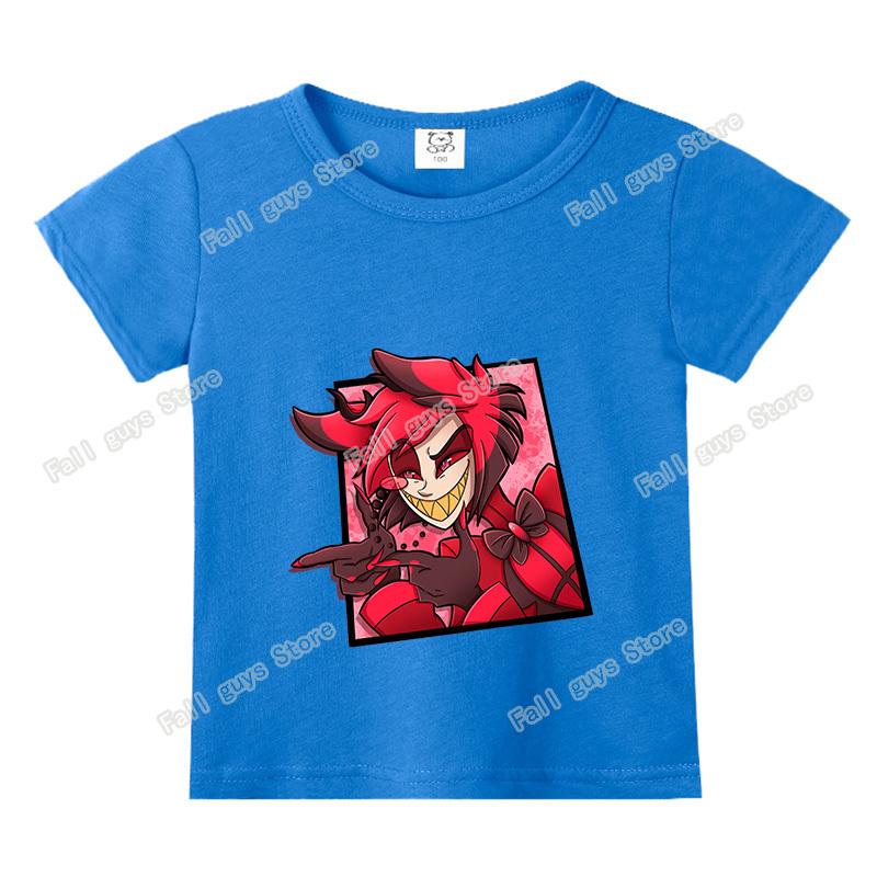 Hazbins Hotel Series Boys Girls TShirt Cute Kids Short Sleeve Tops Cartoon Print Child Clothing Summer Funny Birthday Gifts