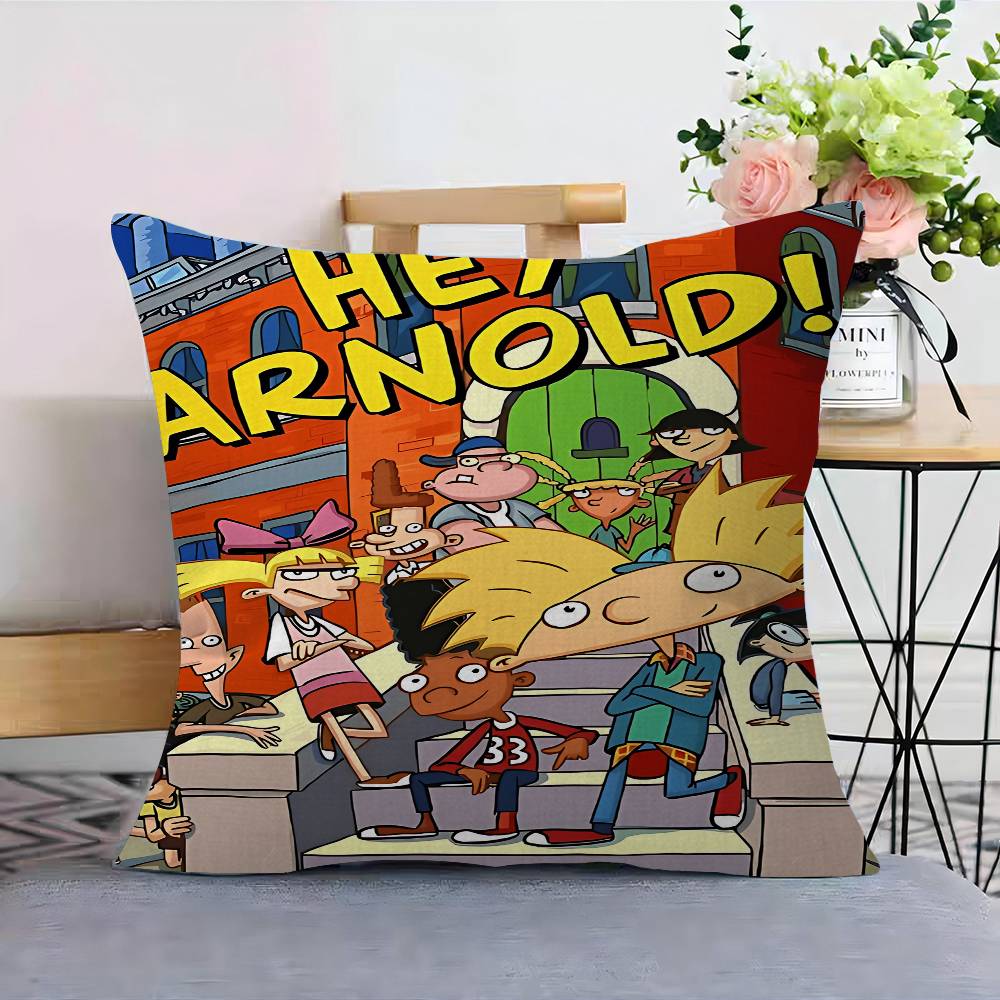 Cartoon Hey A-Arnold Pillowcase Toon Gift Cushion Cover Bedroom Home Sofa Chair Seat Decor Pillow Case