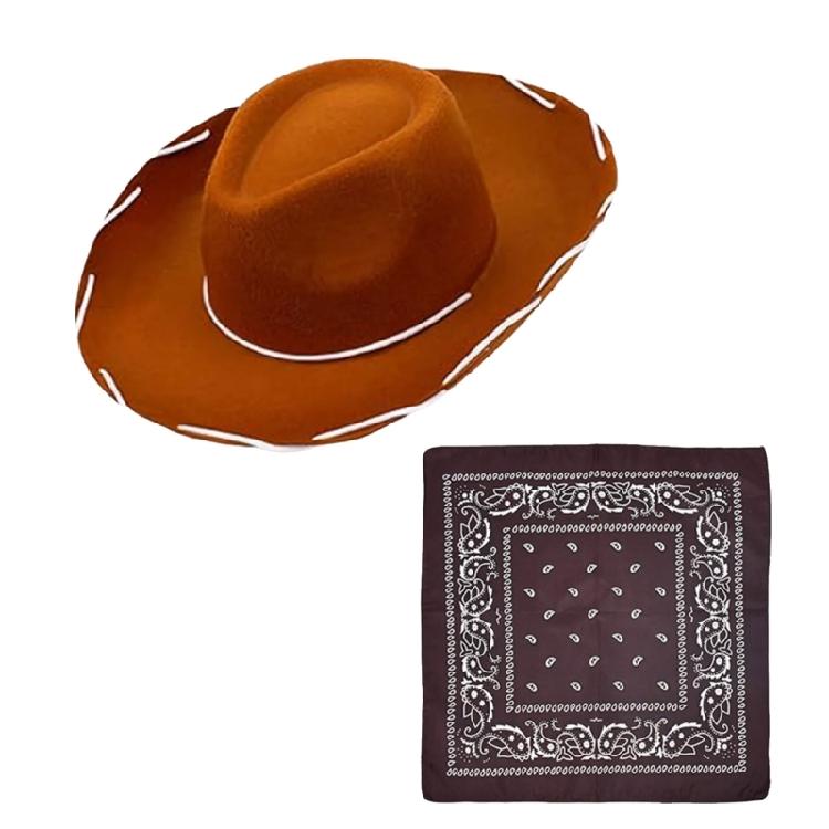 Personalized Trendy Hat Handkerchief Set Artistic Youth Hats Simple Street Hat for Party Costumes and Everyday Styles