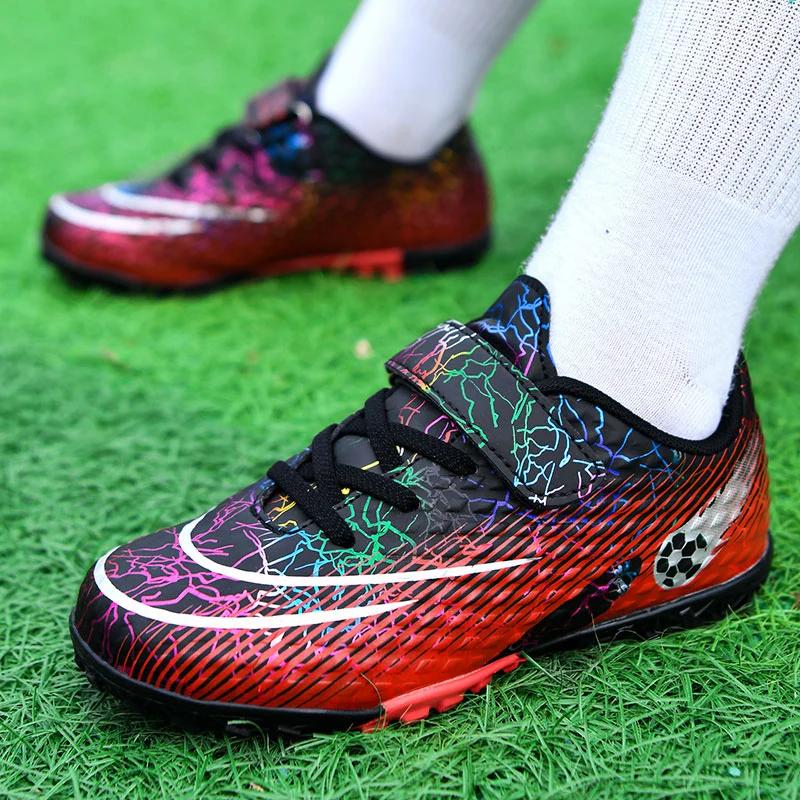 Childrens Soccer Shoes Youth Football Boots Breathable Comfortable Outdoor Sports Training Teenager Futsal Hall Football Boot