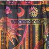 BLESS INTERNATIONAL Wunderschöne indische böhmische psychedelische Hippie-Fenstervorhänge mit brennender Sonne für Schlafzimmer, Wohnzimmer, Balkon (Goldener Batik)