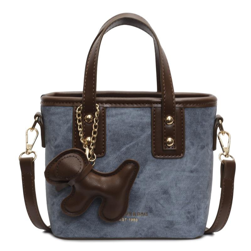 

Small Bag Women s New Shoulder Messenger Bag Portable Bucket Bag No pendant синій