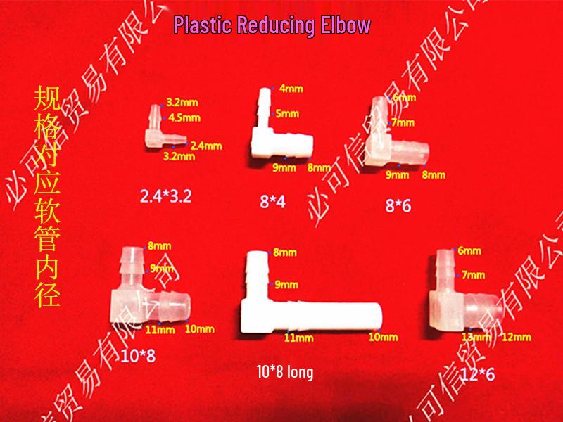 L-förmiger Kunststoff-Schlauchverbinder für Wasserleitungen