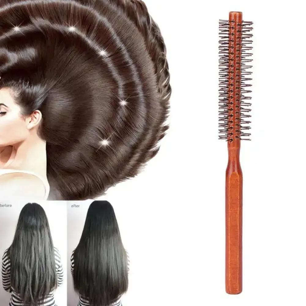 Neuer Runder Bartkamm Haarbürste Rolle Haarbürste Rund Klein Styling Haarbürste Heimgebrauch