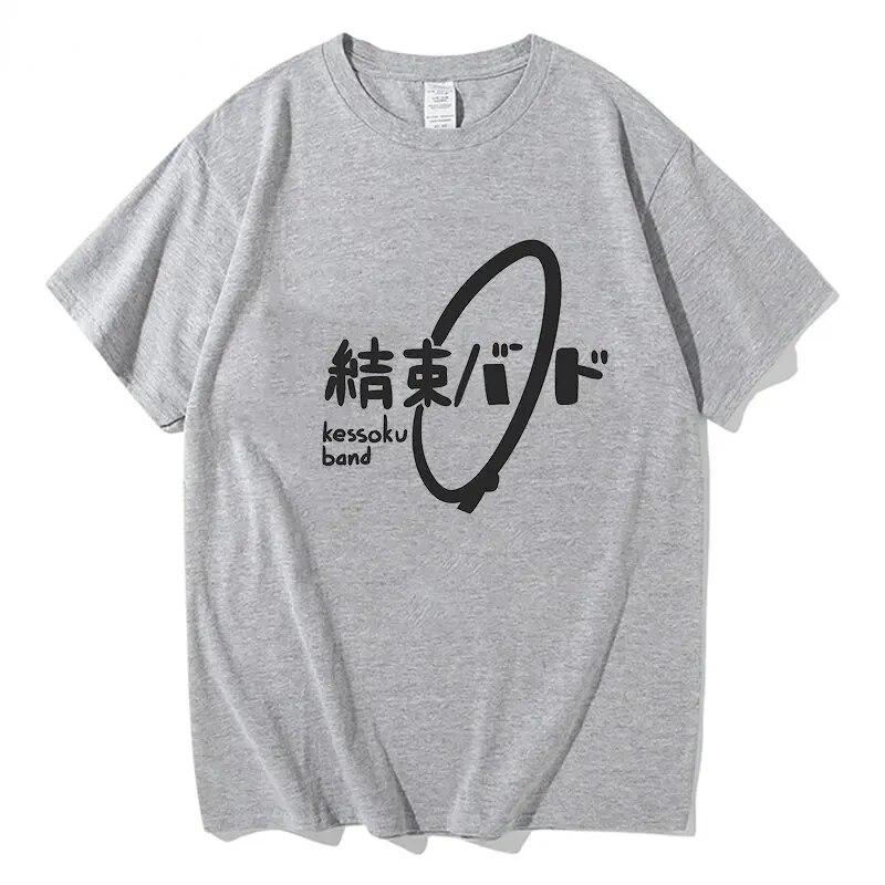 Gothic Streetwear Anime Bocchi The Rocki T-shirt Funny Manga Graphic Hitori Gotou Print Tee Shirt Cool Unisex Women Cotton T-shirts