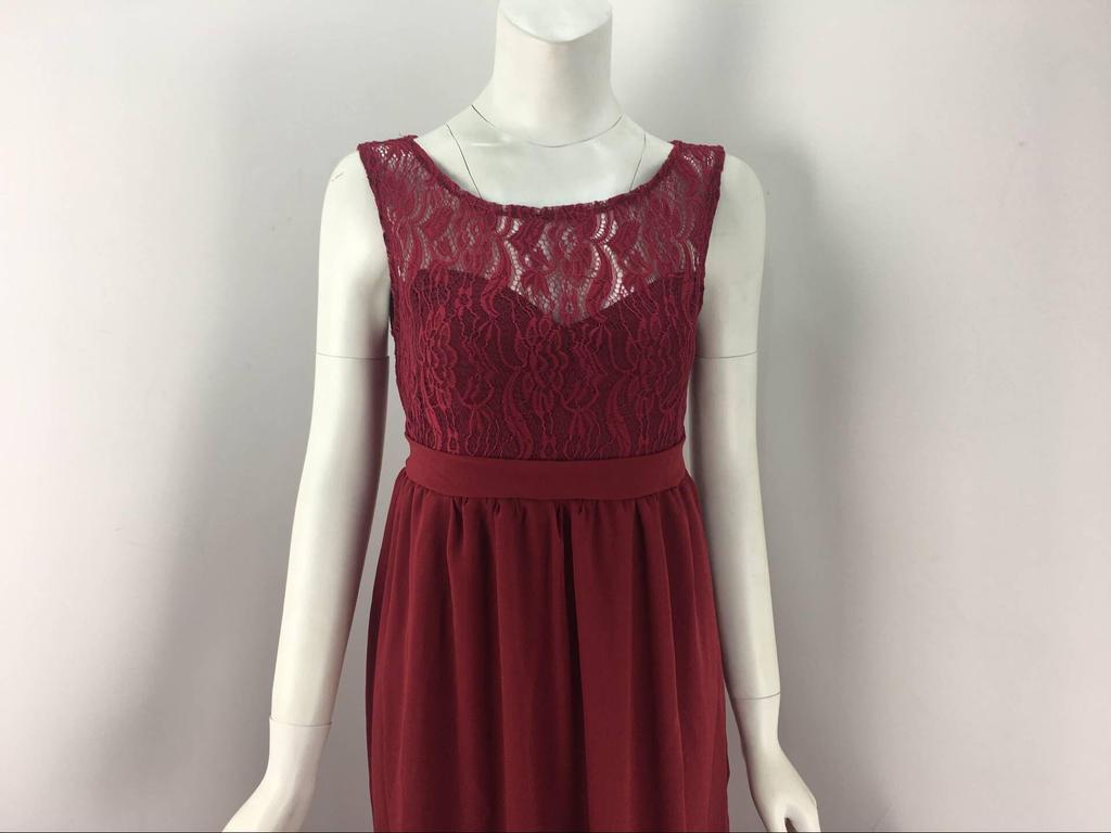 European & American Long Sleeve Lace Stitching Sexy Loose Trailing Sleeveless Maternity Dress