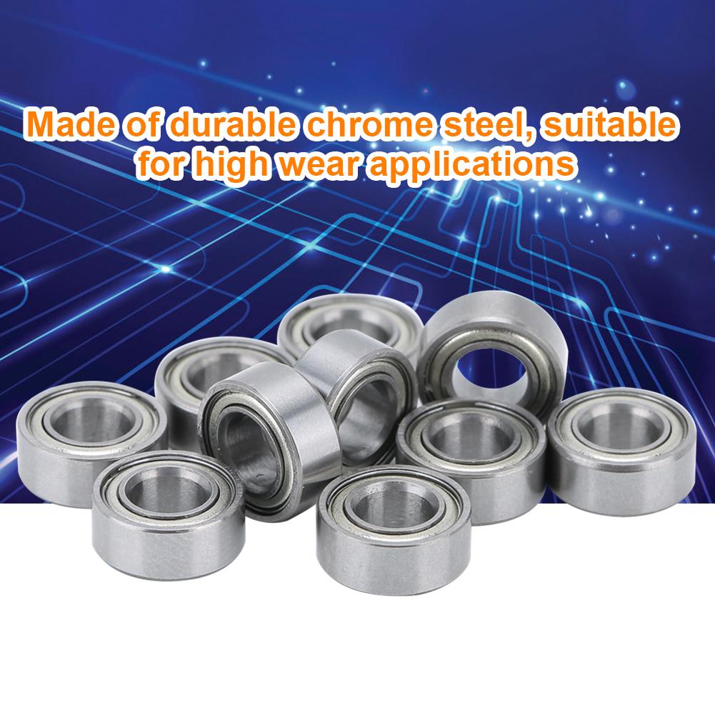 10 Pcs MR105zz Chrome Steel Mini Ball Bearing 6000 RPM Wear Resistant Accessories for 3D Printer