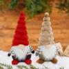 Christmas Gnomes Toy Figurine Plush Table Decoration for Holiday Gifting Dwarf Polyester Ornament for Tabletop Use