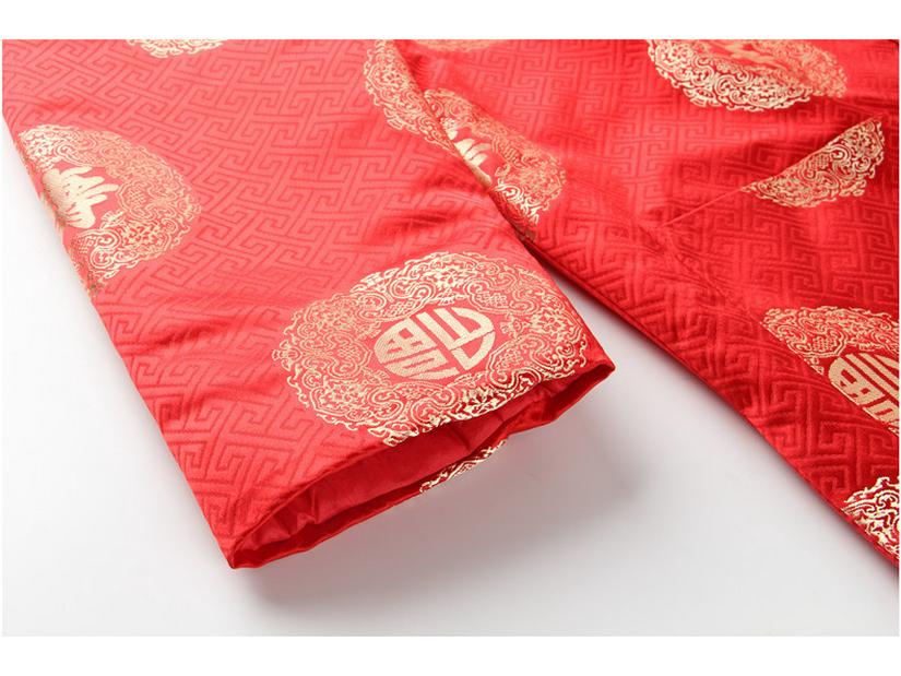 Men's Brocade Tang Jacket: Festive Chinese-Style Cotton Top for Autumn/Winter