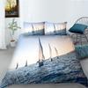 3D Natural Scenery Bedding Set, Landscape Printed Down Duvet and Pillowcase 2/3 Pieces, Washable and Quick Drying Home Decoration