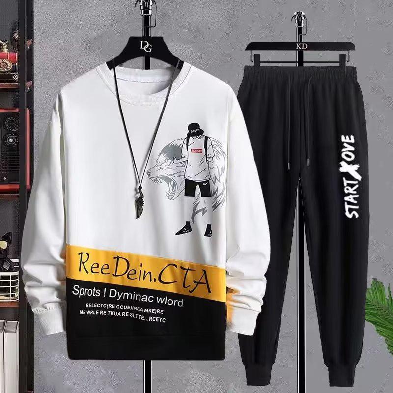 

Мужские повседневные спортивные костюмы: Модные стили весна/осень, стильные толстовки, крутые наряды для мальчиков и подростков 3XL (150-165 jin)