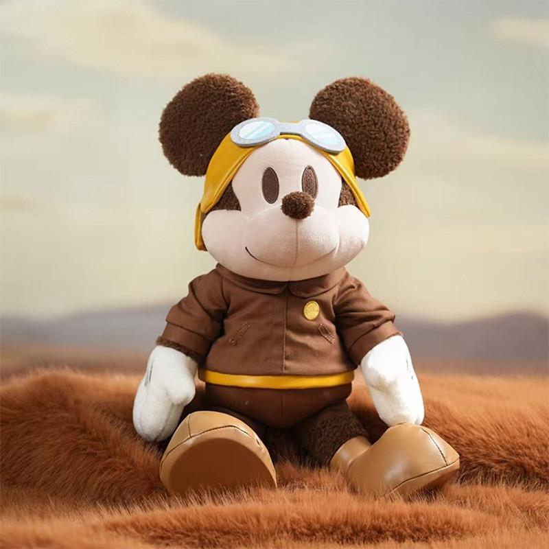 Plyšová panenka Mickey Mouse Pilot s pohyblivými klouby pro sběratele a děti