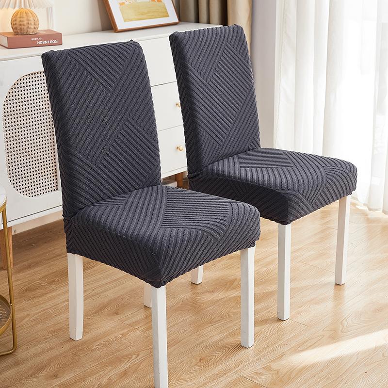 

Jacquard Rhythm Chair Cover Elastic Solid Color Seat Set Dining Table Chair Furniture Cover Stool Protector for Home Durable 35*38cm