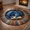 Sleeping Dragon Round Area Rug Fantasy Book Dragon 3D Illusion Non Slip Circle Carpet for Living Room Bedroom Decor