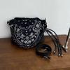Literary and casual cloth bag versatile printed embroidery retro cashew messenger bag