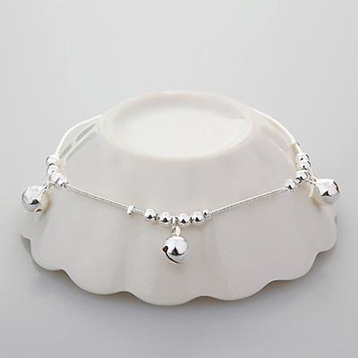 Tobillera de playa con cadena de lujo para mujer, 3 uds., campanas, 12 cuentas
