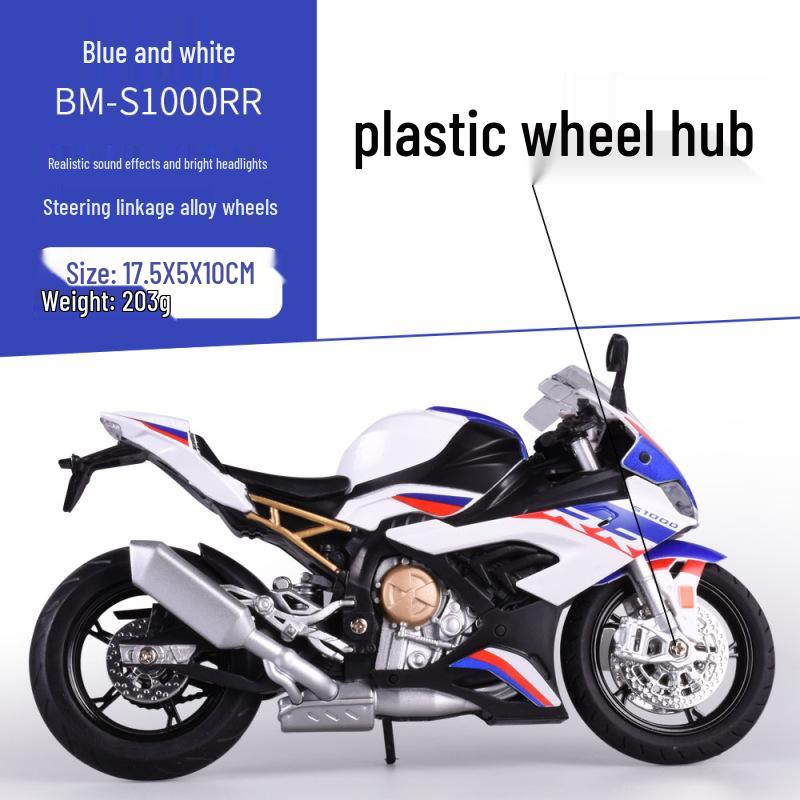 Kawasaki 1:12 Model de motocicleta din aliaj Ducati cu sunet pentru copii
