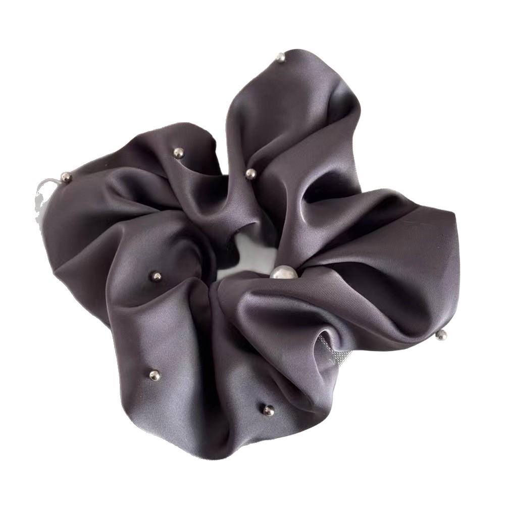Elegant Satin Headband with Pearl Rivets for Women