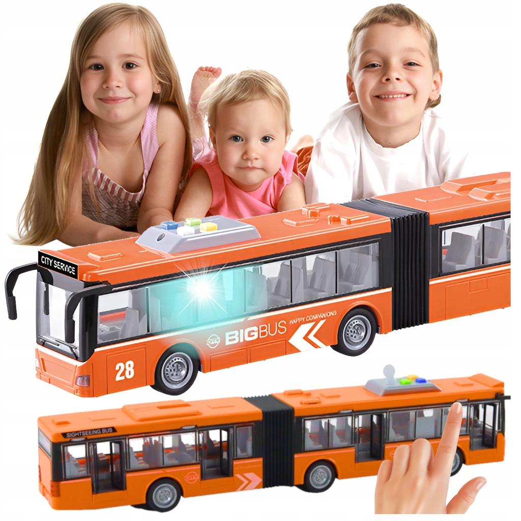 [PACZB][5] Articulated City Bus Sound Light Opening Doors Z1053