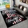 Tappeto Antiscivolo Area Retro H-Harleys Racing Moto per Soggiorno, Camera da Letto, Sala Giochi, Tappeto Morbido Pavimento Tappeto Decorazione Casa Stanza Bambini