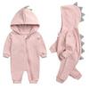 Newborn Autumn Wear Bodysuit: Long Sleeve, Mittens & Foot Cover, 0-24 Months, Solid Ribbed.