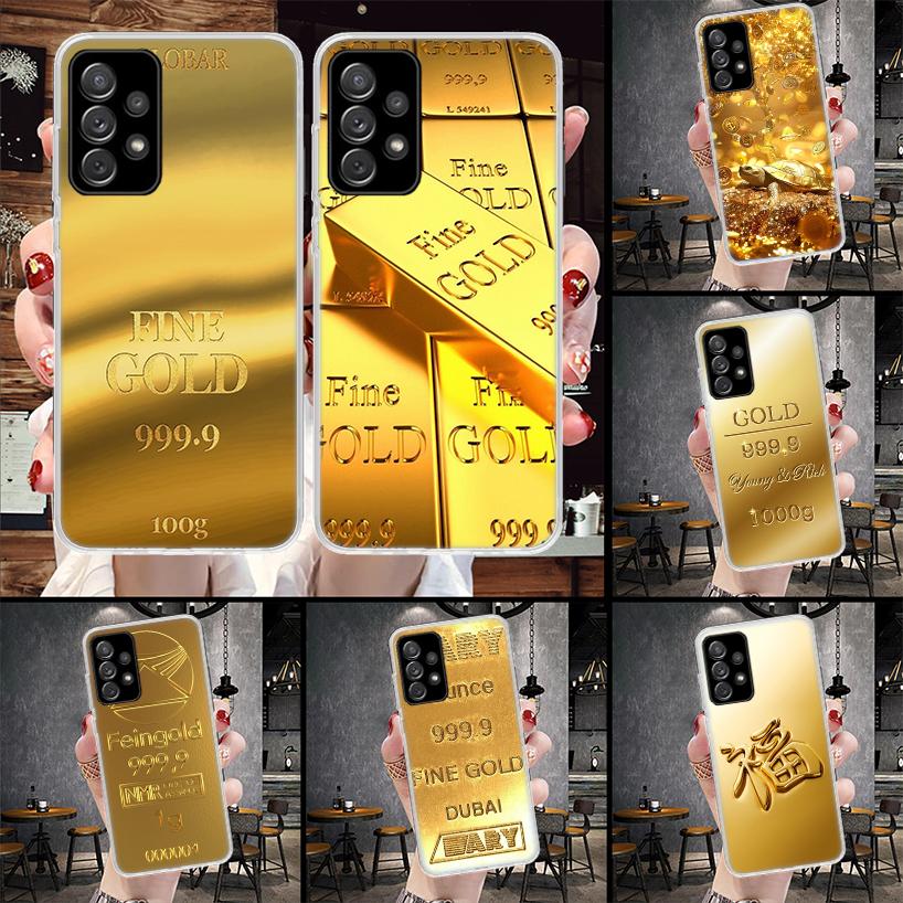 Fine Gold Pattern Printing Soft Phone Case For Samsung Galaxy A13 A14 A15 A16 A17 A53 A54 A55 A56 A57 A33 A34 A35 A36 A37 A23 A2