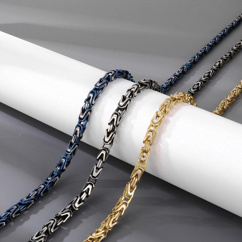 Men's V-Shaped Titanium Steel Chain: Rock, Hip Hop, Street Style Necklace