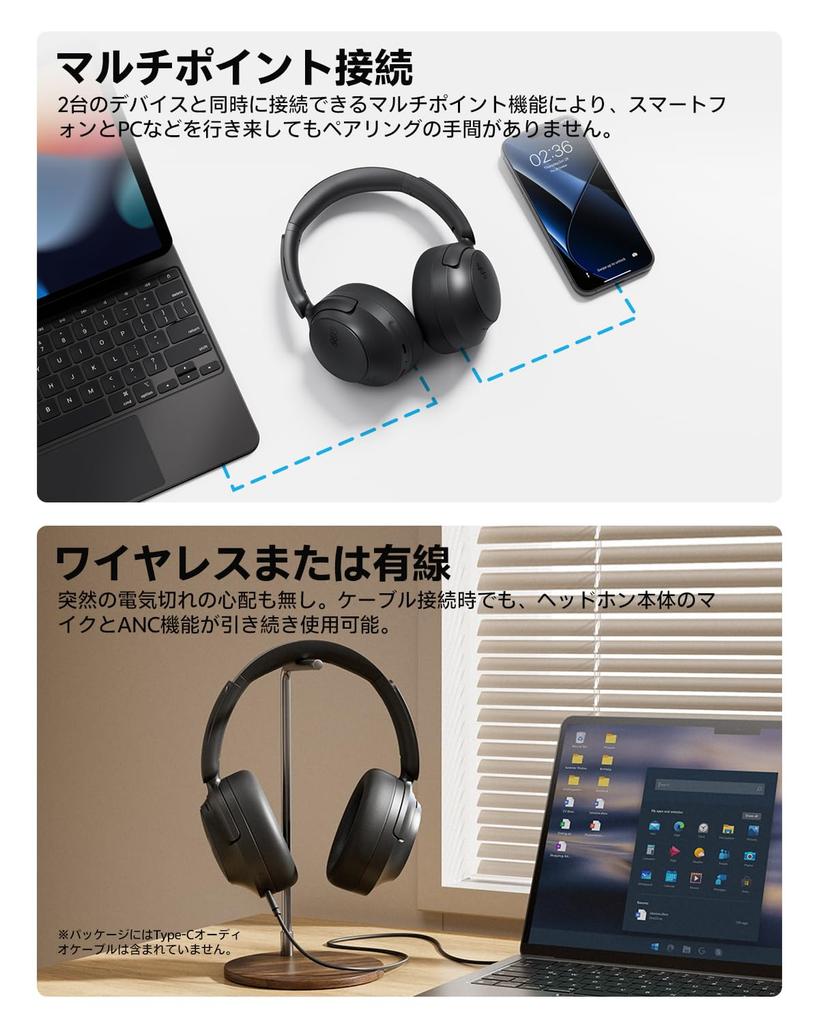 Award H3S Wireless Bluetooth Noise 56dB Noise Spatial Up To 102 Hours Continuous Ambient Sound Clear Multipoint Comfortable Dedicated App Black