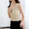 Summer Women's Vest Large Size Sleeveless Ice Silk Solid Color Camisole V-neck Short Bottoming Shirt Top Loose Elastic