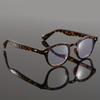 Fashion Round Small Frame Rivet Computer Glasses Classic Tortoiseshell Pattern Men Women Anti Blue Light Ultra Light Vintage Clear Lens Eyewear