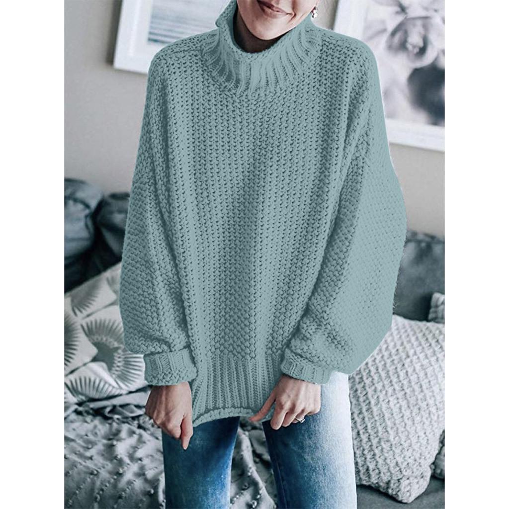 Womens Off The Shoulder Sweater Casual   Knitted Loose Long Sleeve Pullover