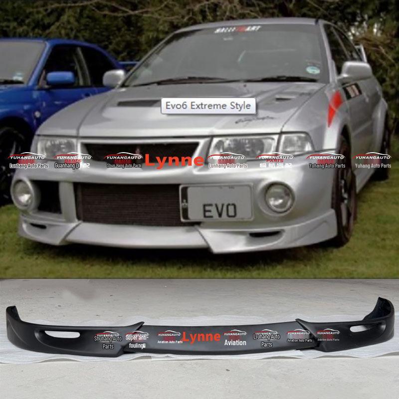 Передний сплиттер из углеродного волокна для Mitsubishi EVO 6 1999-2000 Yes чёрный