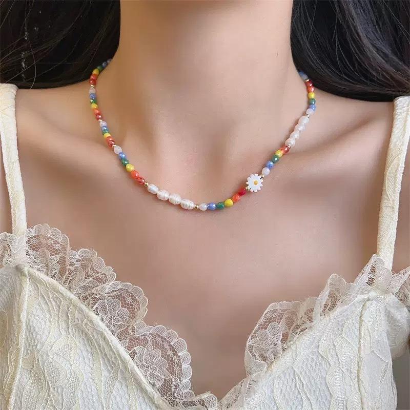 Natural Stone Beaded Auspicious Little Elephant Necklace for Women, High-end Sweater-style Neck Chain Accessory