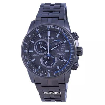 Orologio da uomo PCAT Cronografo Radiocontrollato Quadrante Nero Atomic Eco-Drive CB5887-55H 200M
