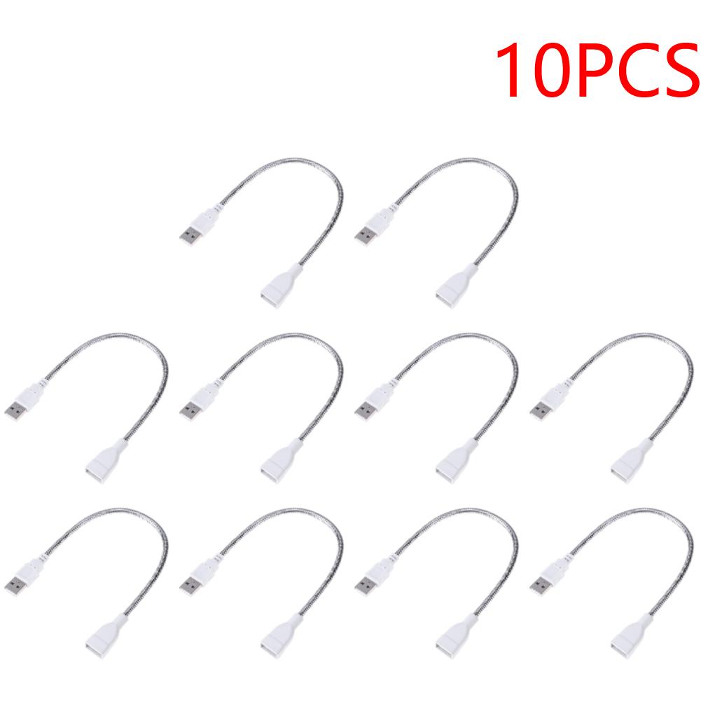 29cm USB Male To Female Extension Cable LED Light Adapter Wire Metal Flexible Tube