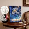 Handgemaltes DIY Perlenbild Quallen-Thema Schlafzimmer Wohnzimmer Rahmenlos Diy Handgemacht Klebende Diamanten Kreatives Leinwandbild