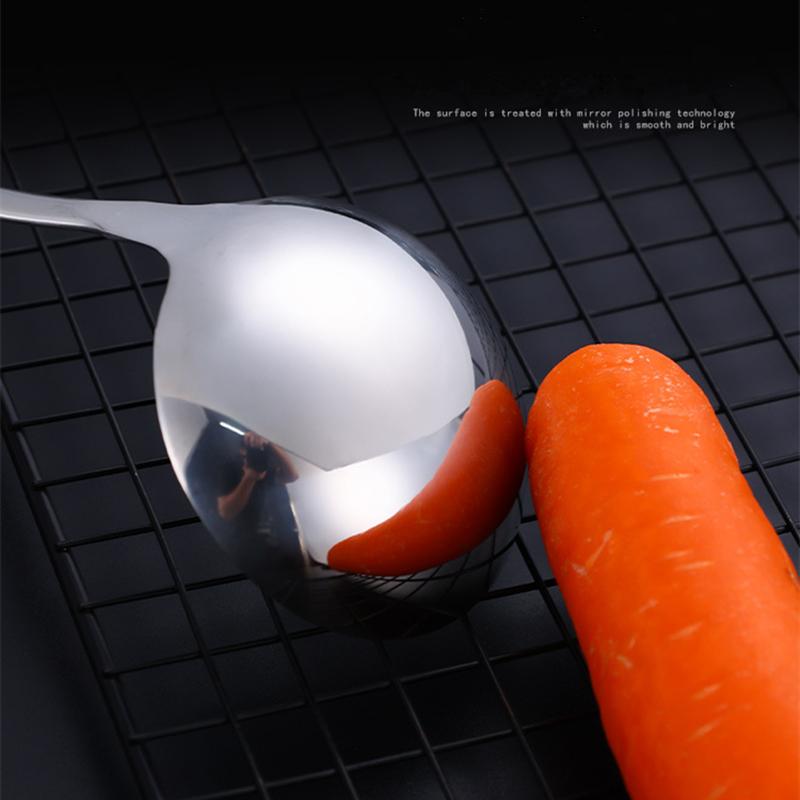 Stainless Steel Soup Spoon Colander with Wooden Handle Anti-scalding Hot Pot Scoops Serving Tablespoons Kitchen Utensils