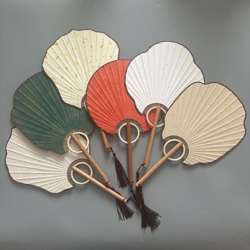 Vintage Chinese Style DIY Fan Classical Round Fan Portable DIY Xuan Paper Fan  Room Decorations