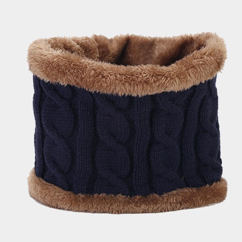 Autumn and Winter New Retro Twist Thickened Warm Hat Scarf Gloves Three-piece Hot-selling Cold-proof Set