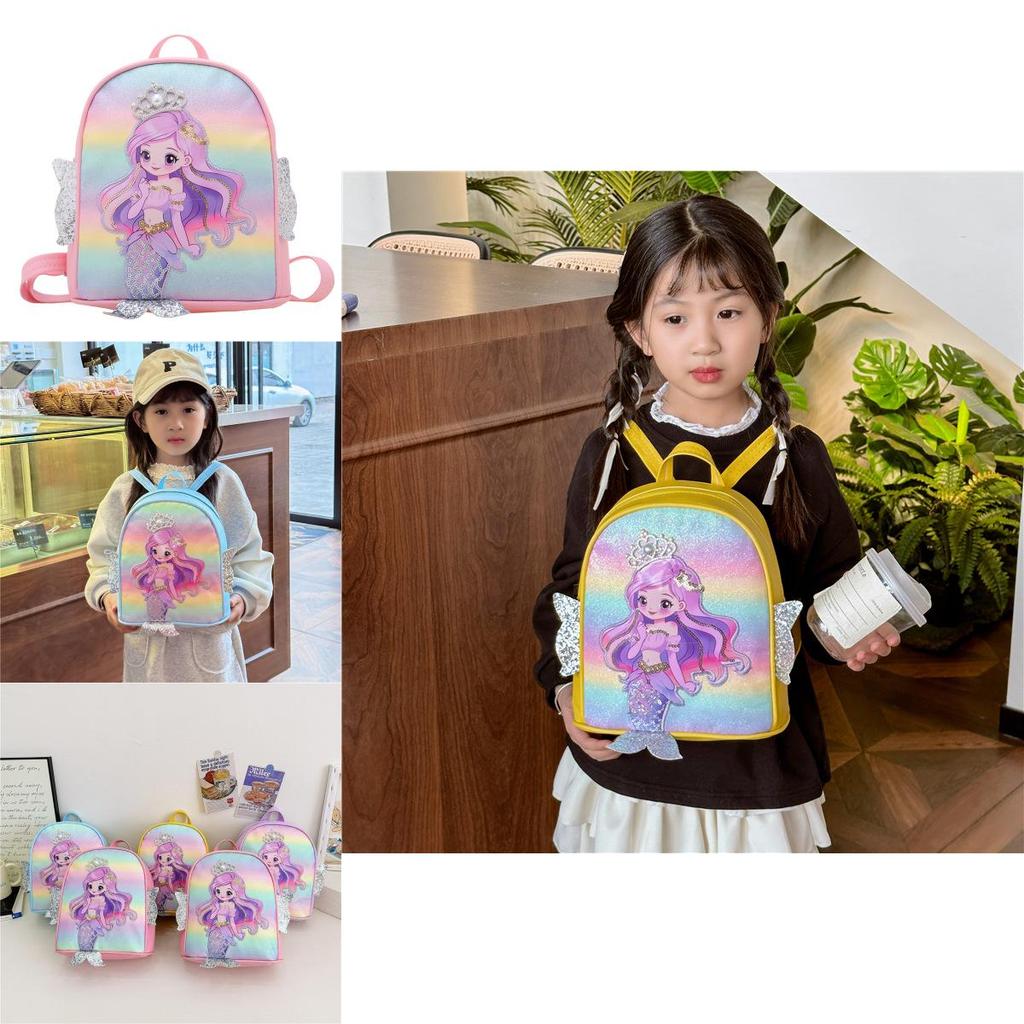 Adorable Mini Mermaid Backpack For Kids With Sparkling Sequins And Comfortable Design