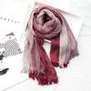 New 190*80cm Artistic Style Striped Cotton Linen Scarf Shawl Men's and Women's Same Style Mori Foulard En Mousseline Scarves