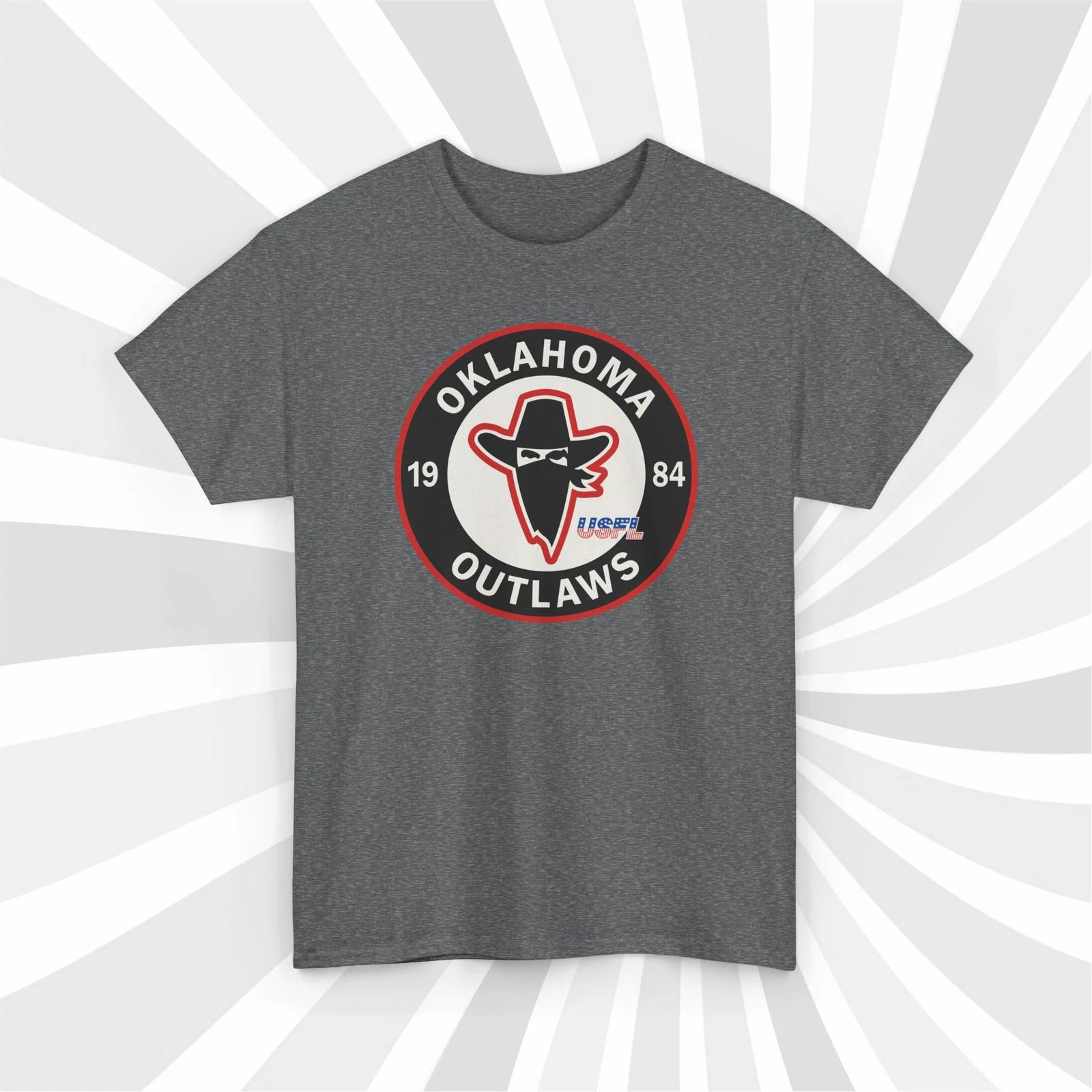 Oklahoma Outlaws 1984 USFL Vintage Football Logo T shirt - Sooners 2XL