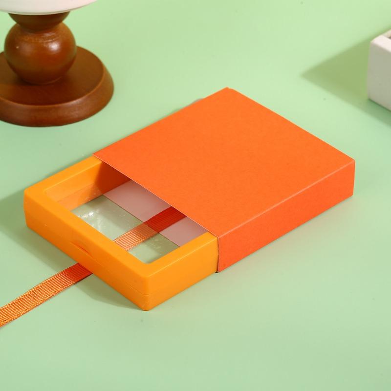 Necklace Ring Earing Bracelet StorageOrganizer Display Stand Solid Color Paper Gift Boxes Macaron Colored Packaging Gift Box PE Film Suspension Box