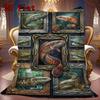 Eel Varieties 2D Flat Pattern Flannel Blanket, High quality All Seasons, Home Decor, Warmth and Comfort, Perfect for Christmas Gifts.