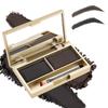 Boobeen Eyebrow Powder Waterproof Eyebrow Palette Definer Filler Eyebrow Color Shapes Brows Mirror Brush Included Kit, 2-Color Makeup, & Brows,