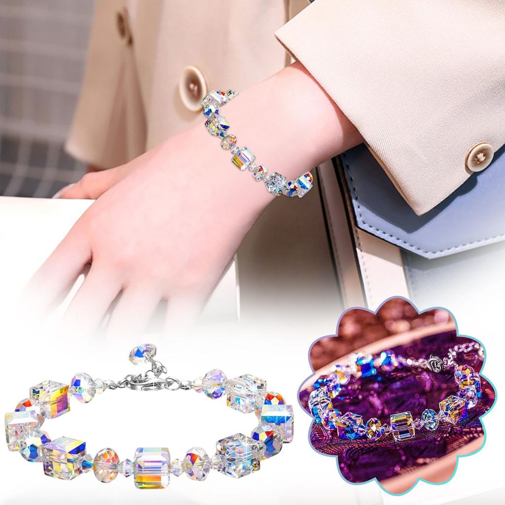 Bracciale Amicizia In Acciaio Inossidabile Argento Per Amica - Regalo Compleanno Natale Con Pendenti E Sacchetto Omaggio