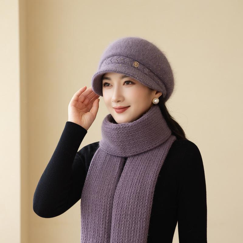 

Autumn and winter in the elderly hat lady mother new thickened warm cold old knitted hat the elderly winter hat One size