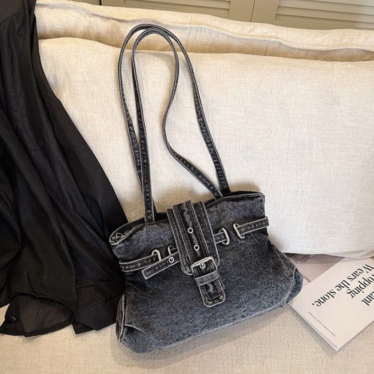 Retro gewaschene alte Denim Achseltasche Damen Umhängetasche