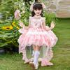 Spring Flower Fairy Princess Dress for Girls - Sweet Lolita Strappy Puffy Skirt for Birthday Parties