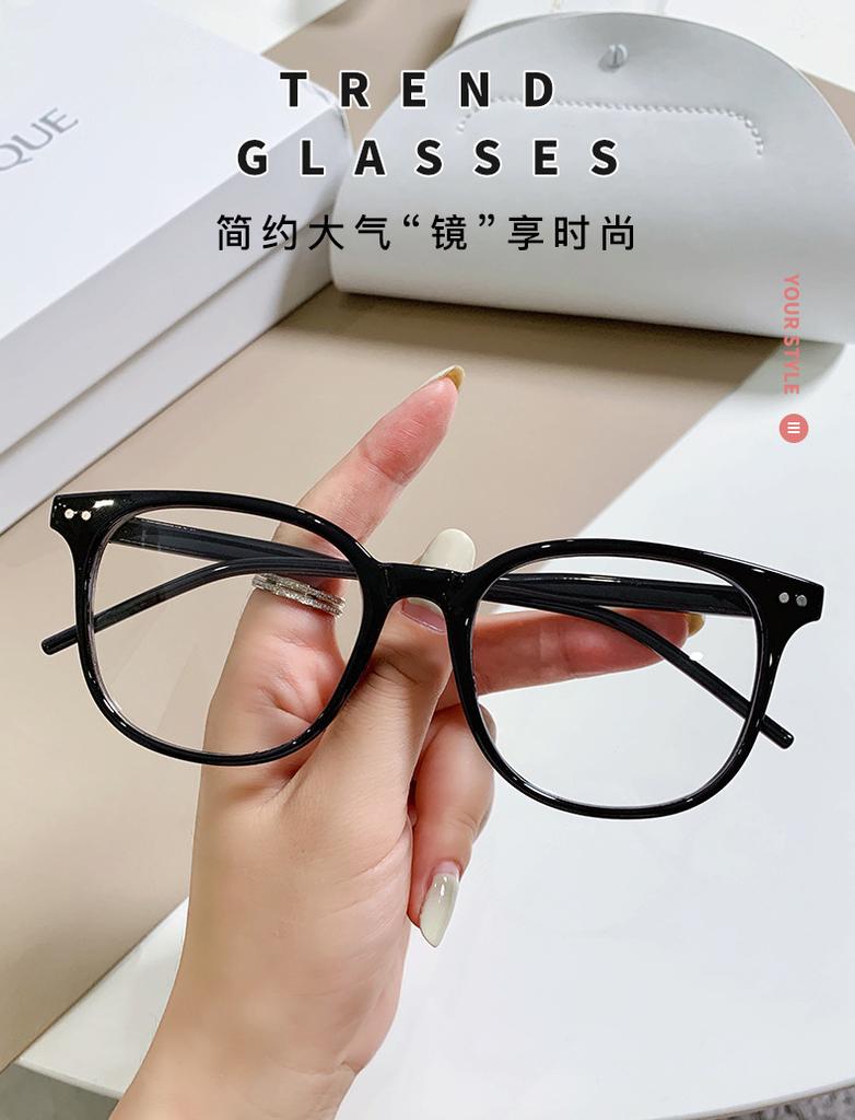 Black Square Anti-Blue Light Glasses Women Men Oversized Optical Frame Eye Protection Eyeglasses Office Computer Goggles